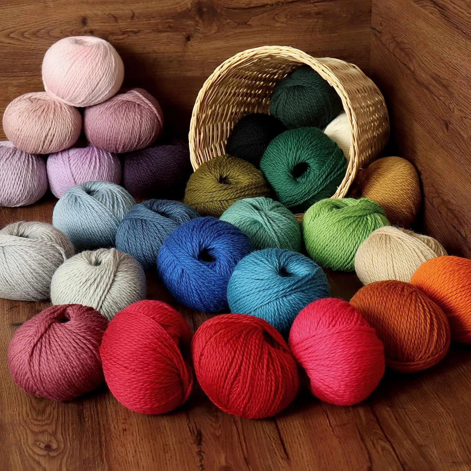 100% Highland Wool Yarn - Sourced Directly from Peru - Heavenly Soft and Perfect for Knitting and Crocheting (Worsted, Azure Blue)