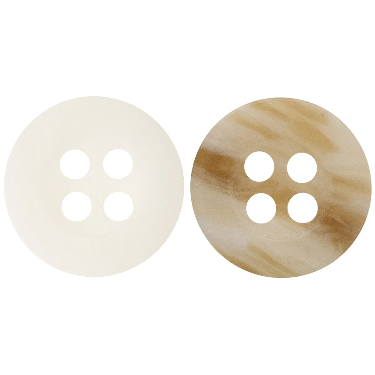 11.5MM Wide-Edged White Wood Grain Resin Buttons for Zen Clothing 50pcs