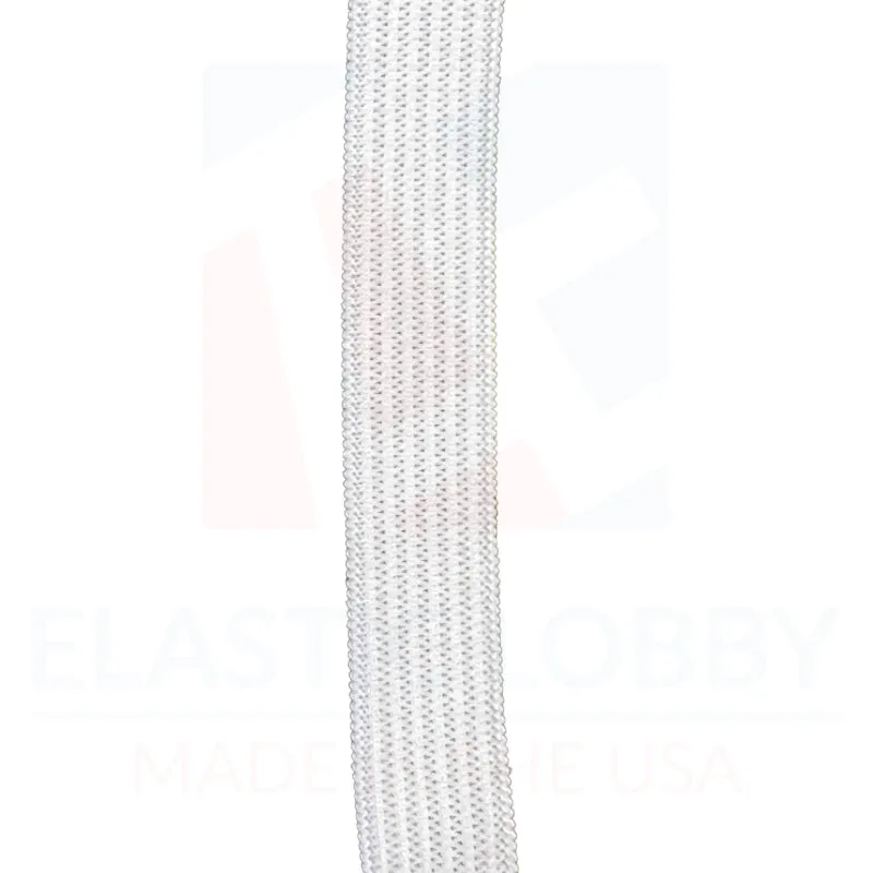 1/2" (13mm) White Knitted Elastic - US Made