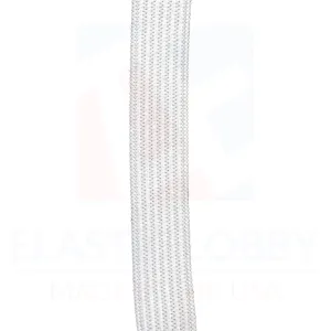 1/2" (13mm) White Knitted Elastic - US Made
