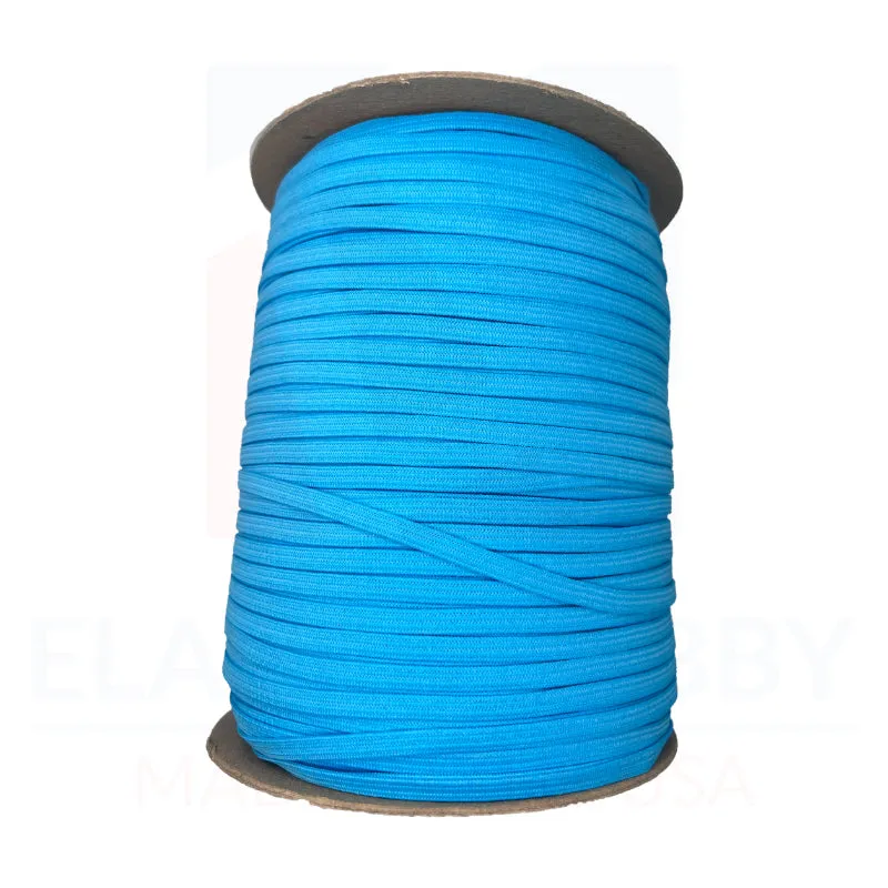 1/4" (6mm) Latex-Free American Blue Knitted Elastic - US Made