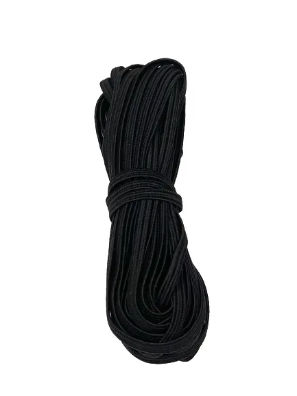 1/8" Flat Elastic - Black