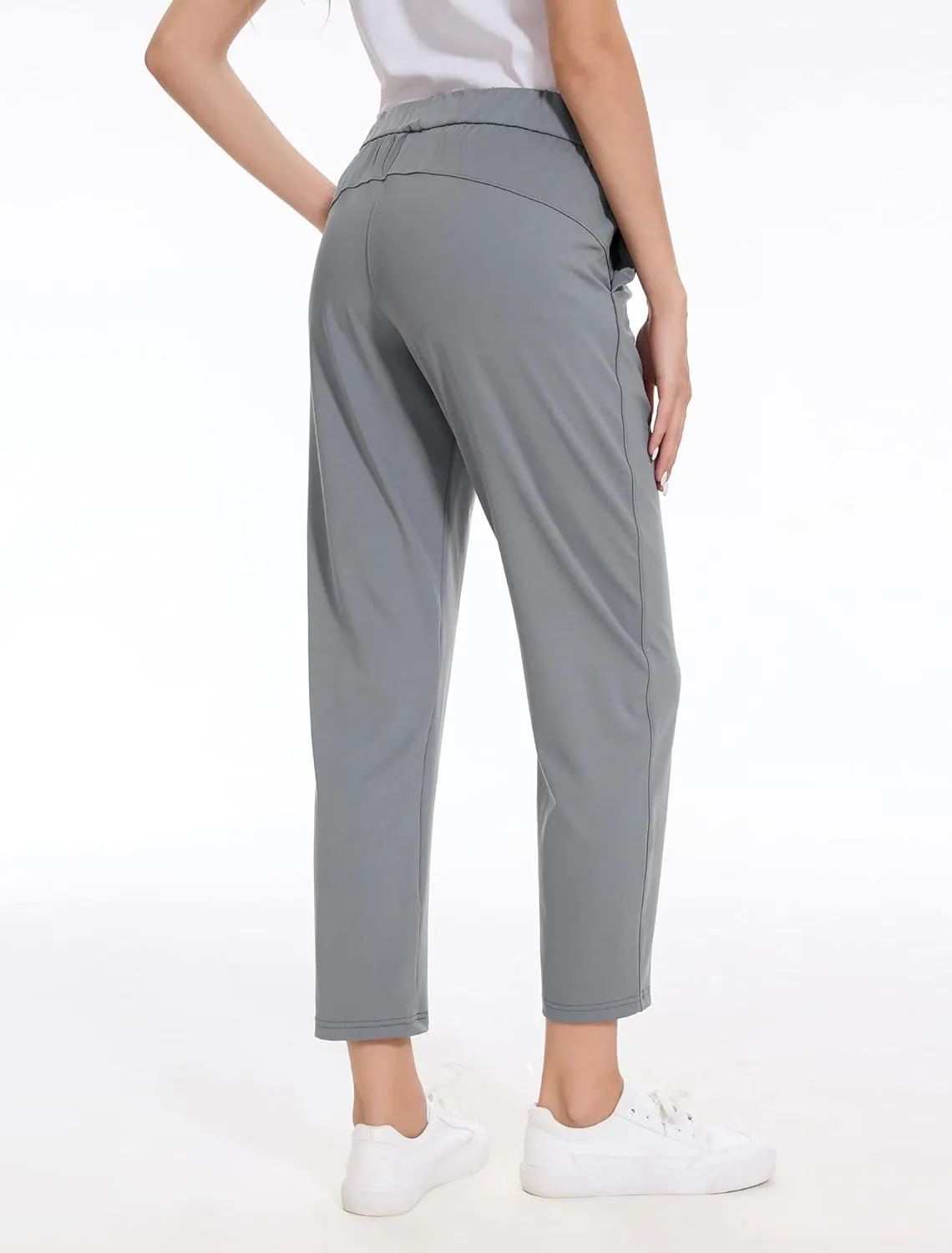 2 Pack Women's Pants with Deep Pockets Stretch Soft Sweatpants for Casual Athletic Lounge Work Golf Travel