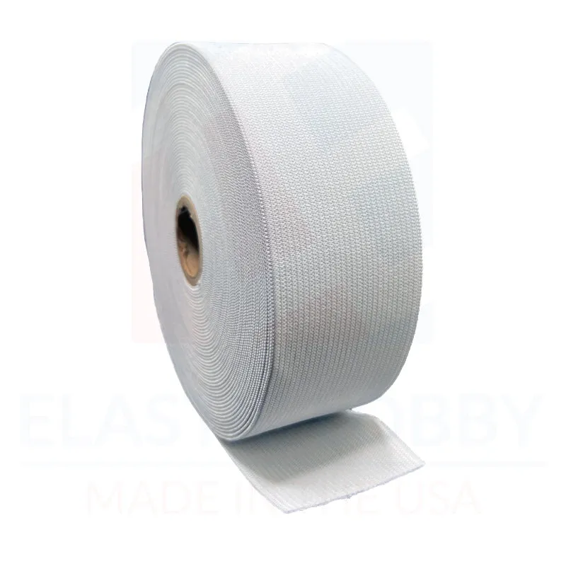 2" (51mm) White   Black, 20 Yard Combo (10   10) - Knitted Elastic, High Elasticity, Waistband, Comfort- US Made