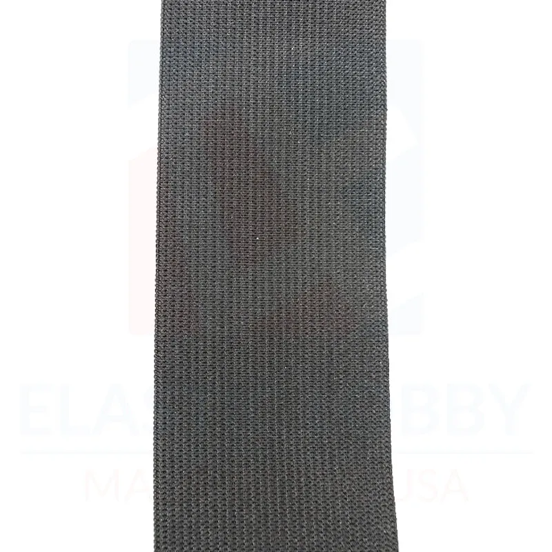 2" (51mm) White   Black, 20 Yard Combo (10   10) - Knitted Elastic, High Elasticity, Waistband, Comfort- US Made