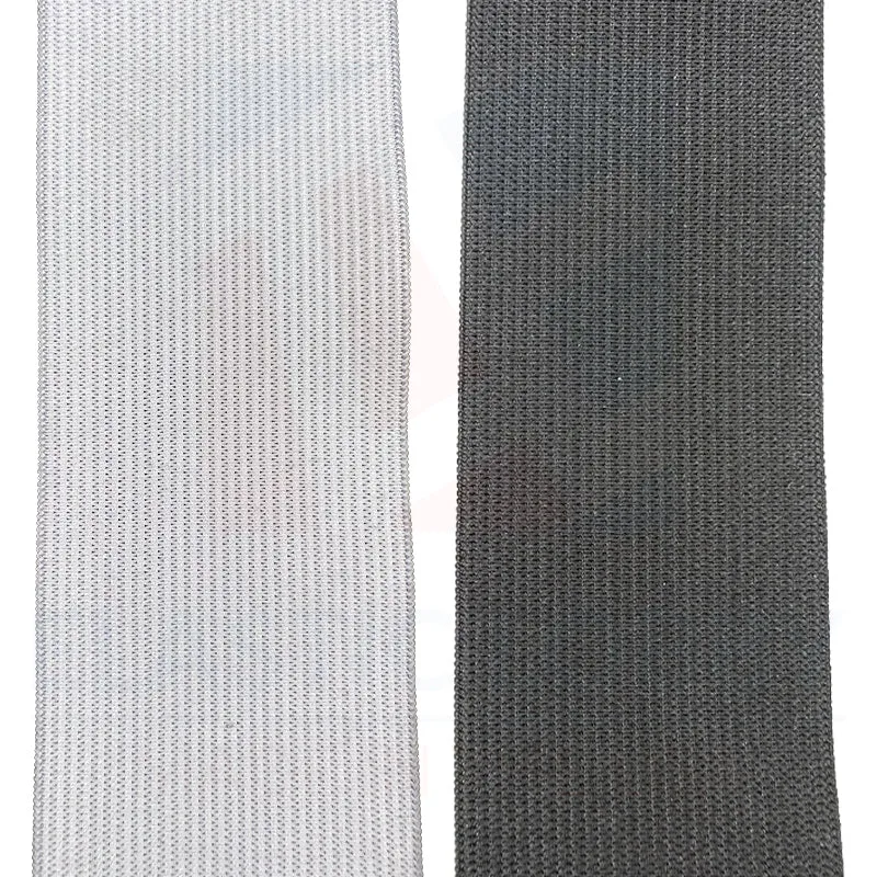 2" (51mm) White   Black, 20 Yard Combo (10   10) - Knitted Elastic, High Elasticity, Waistband, Comfort- US Made