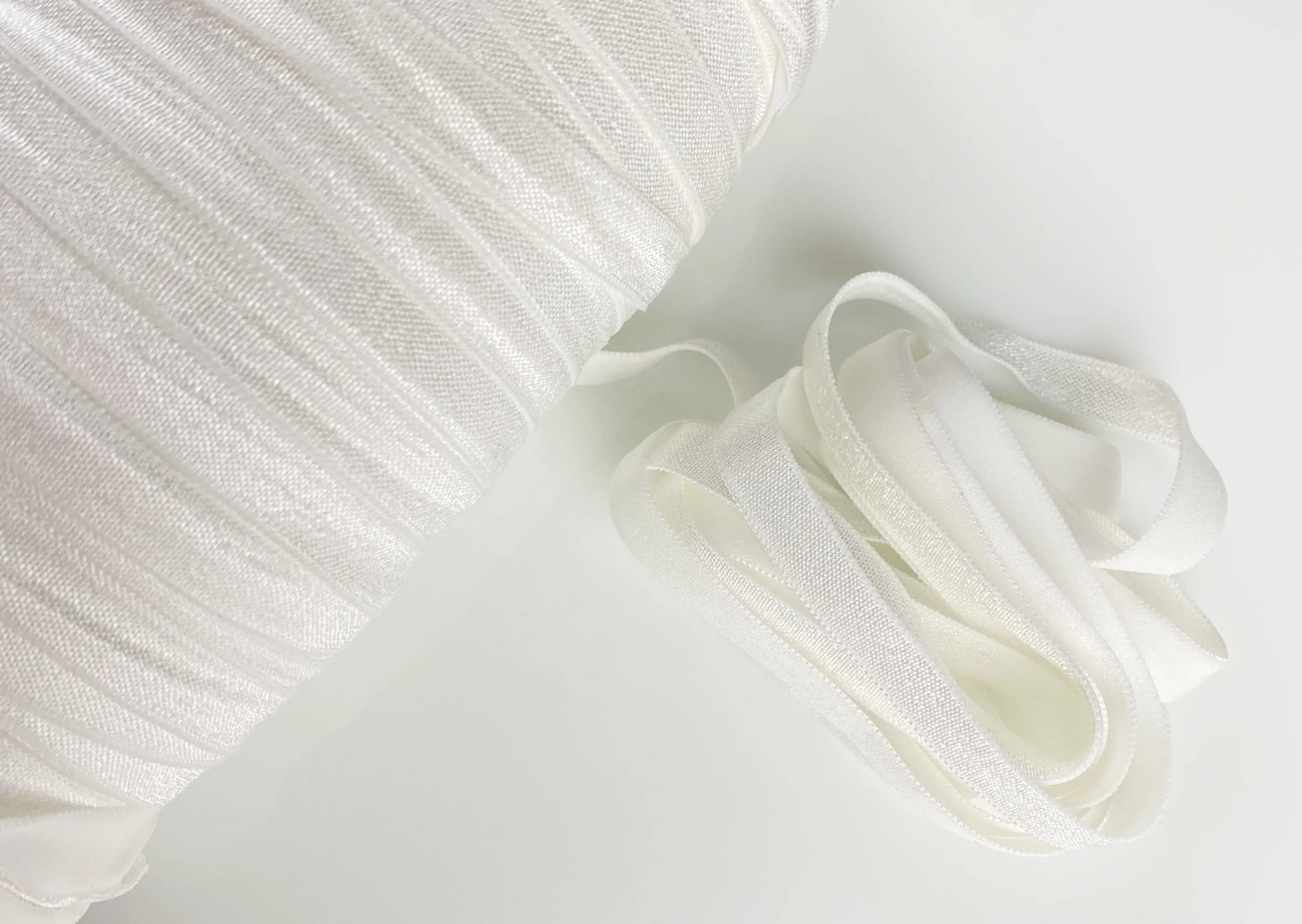 3/8" Flat Elastic - White