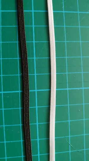 3mm Black Flat Elastic