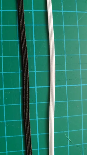 3mm White Flat Elastic