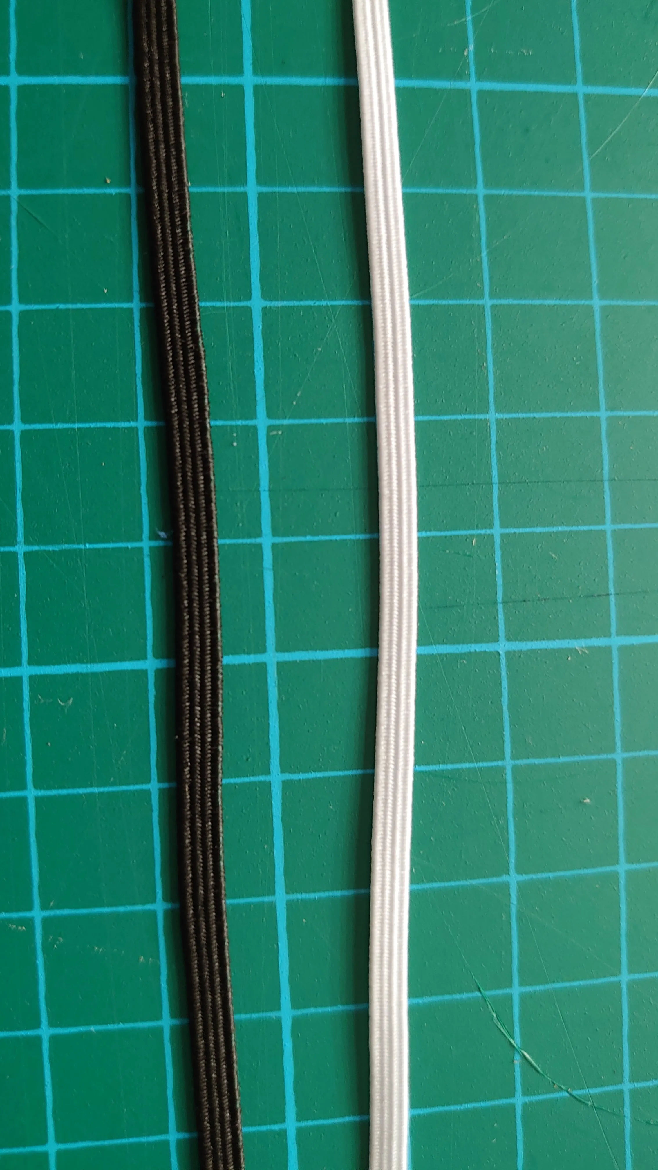 3mm White Flat Elastic