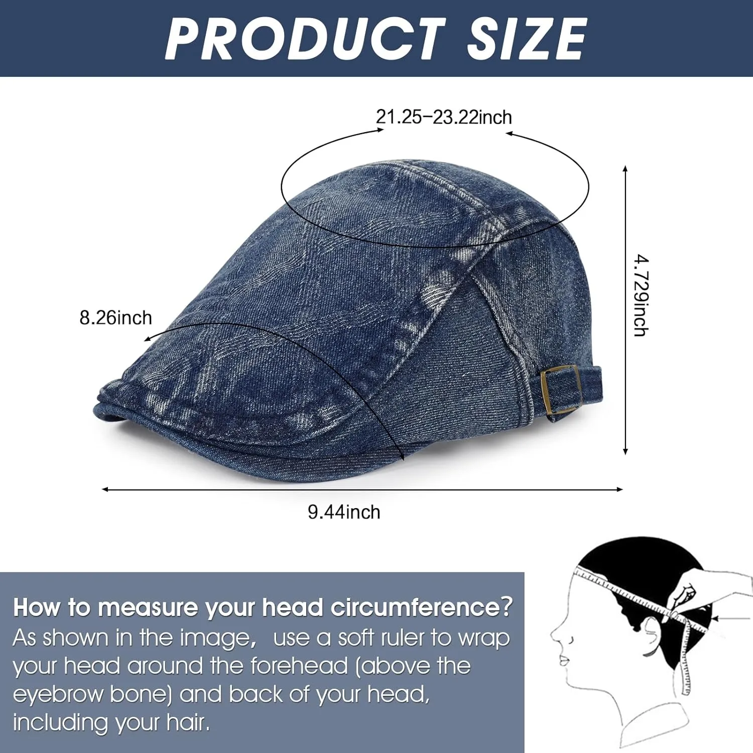3Pcs Men's Newsboy Caps Washing Cotton Cooling Lightweight Scally Cap for Men Adjustable Flat Cap