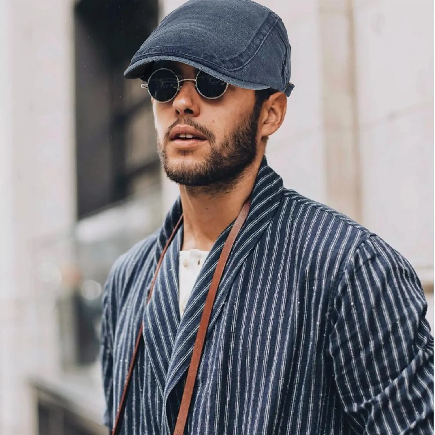 3Pcs Men's Newsboy Caps Washing Cotton Cooling Lightweight Scally Cap for Men Adjustable Flat Cap