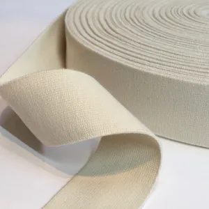 40mm Organic Cotton Eco Elastic - Ecru