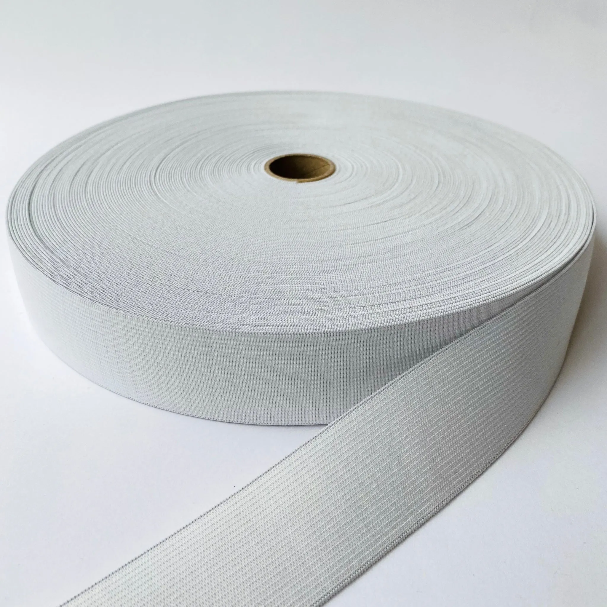 40mm White Recycled GRS Eco Elastic