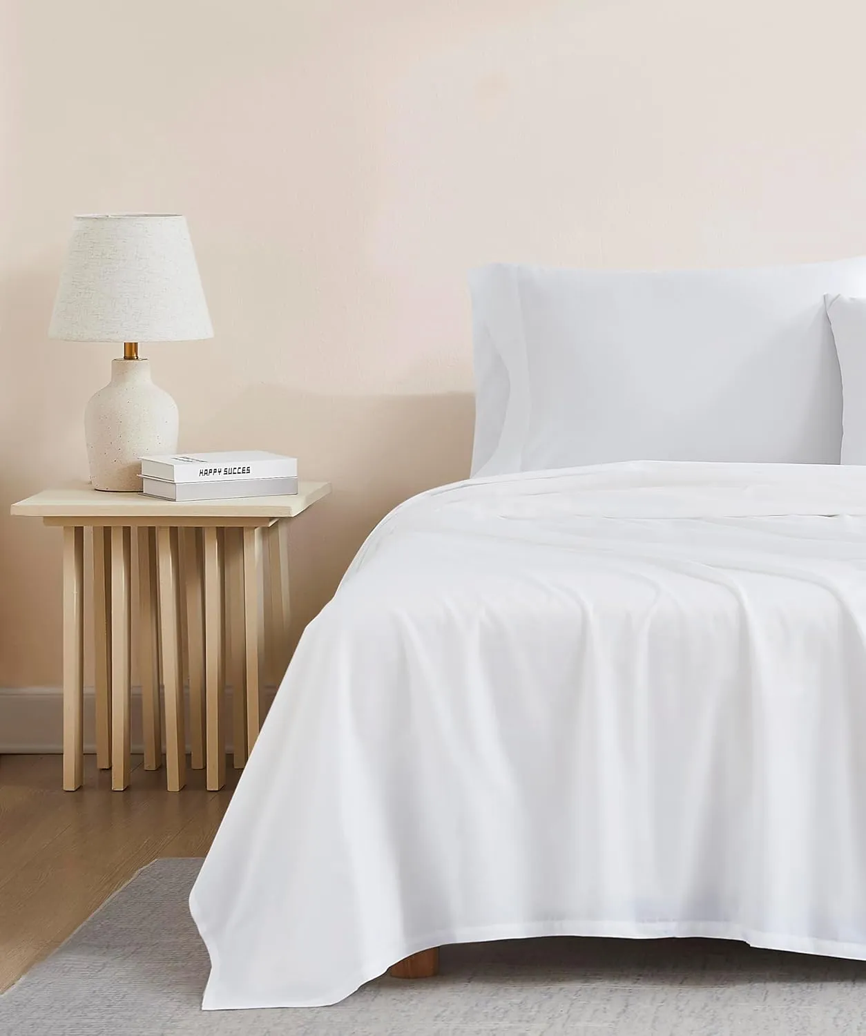500-Thread-Count Bed Sheet Set California King Size Fits 15-18 Inches Deep Pocket (Solid, Brushed Silver)