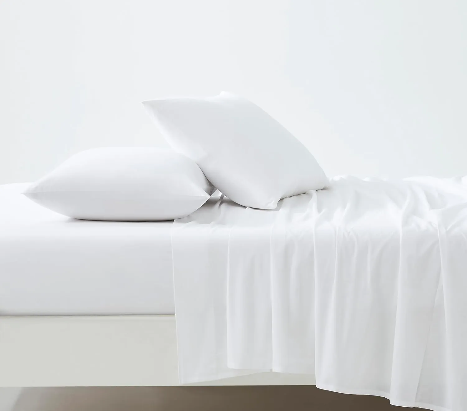 500-Thread-Count Bed Sheet Set California King Size Fits 15-18 Inches Deep Pocket (Solid, Brushed Silver)