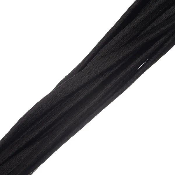 *5mm Flat Black Elastic 5m