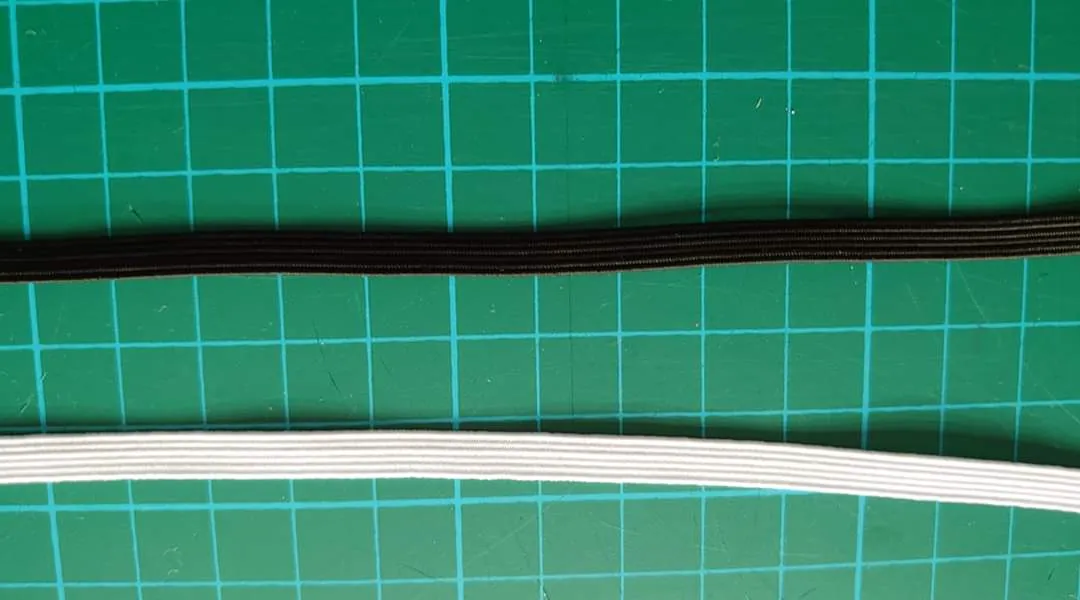 5mm White Flat Elastic