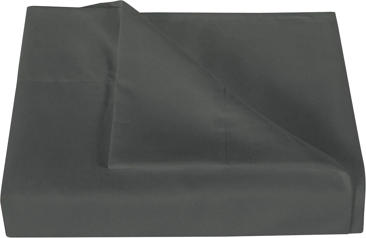 600 Thread Count Egyptian Cotton 1-PC Flat Sheet Only, Ultra Soft Flat Sheets, Solid Elephant Grey Oversized (110 x 132)