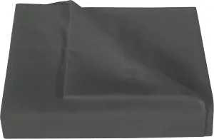 600 Thread Count Egyptian Cotton 1-PC Flat Sheet Only, Ultra Soft Flat Sheets, Solid Elephant Grey Oversized (110 x 132)
