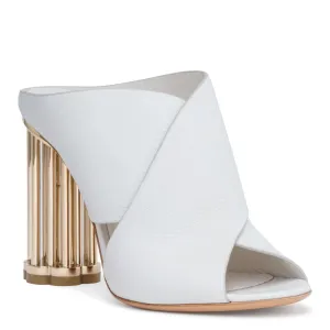 Abriola Crisscros 100 white leather sandals