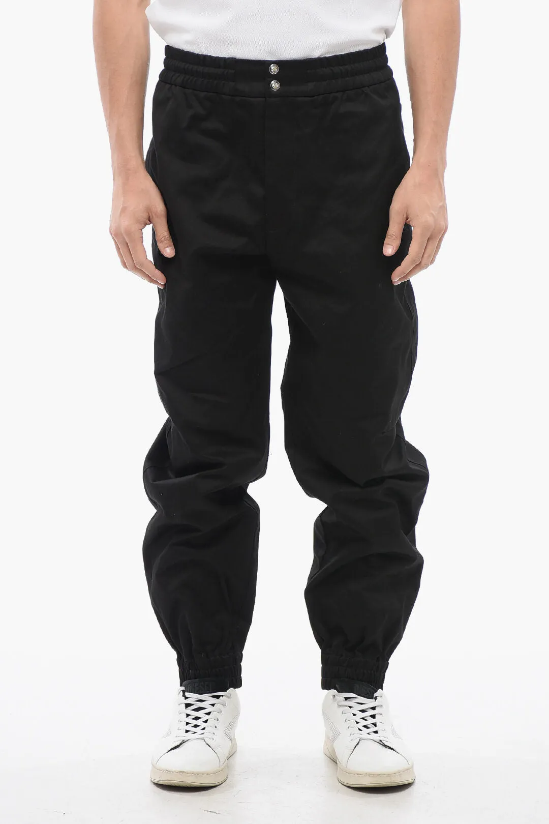 Alexander McQueen Twill Cotton Pants with Cuffs
