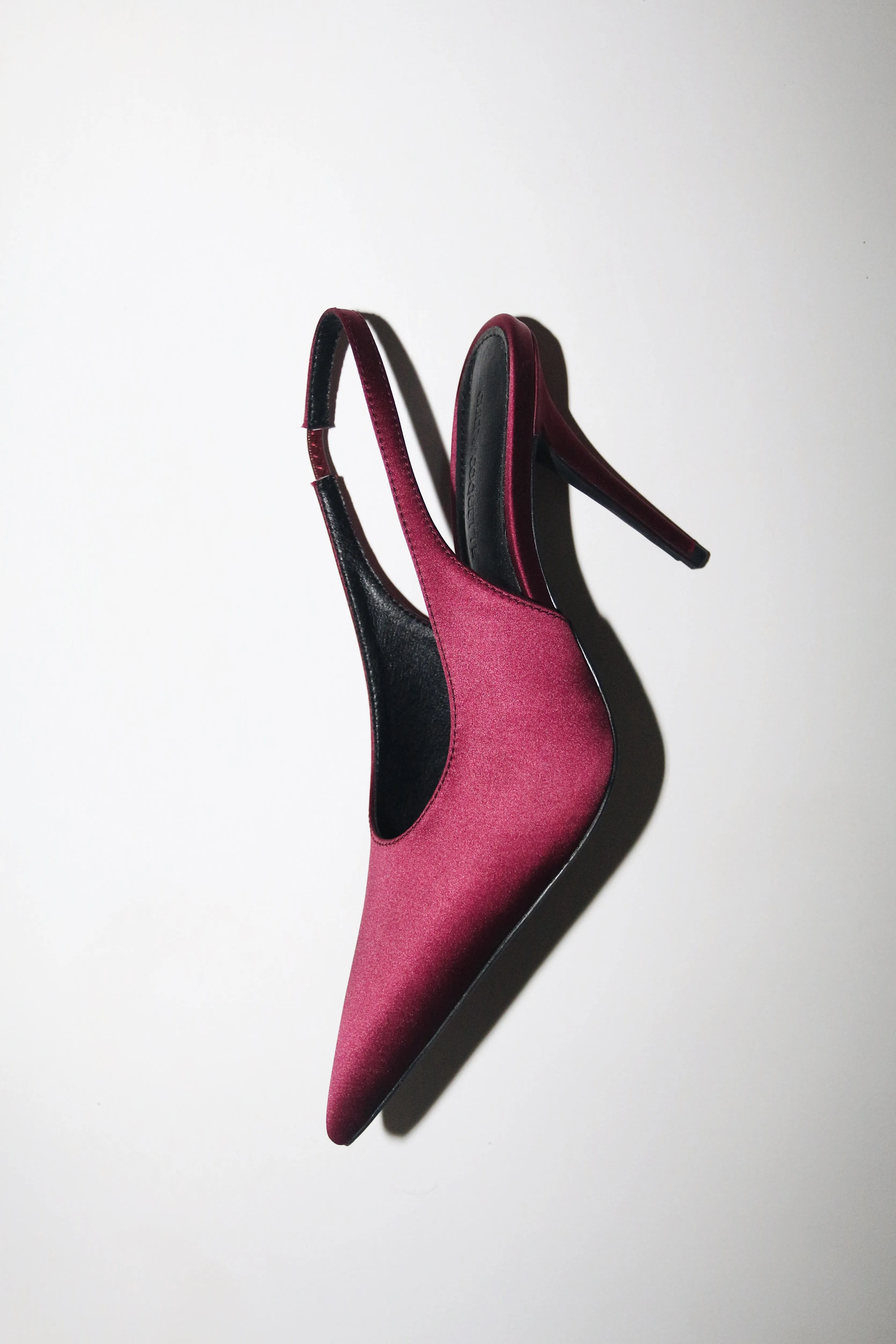Alexandra Plum Satin Slingback 100 mm