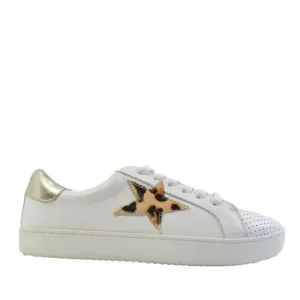 Alfie & Evie Valdo White/Beige/Leopard Sneaker