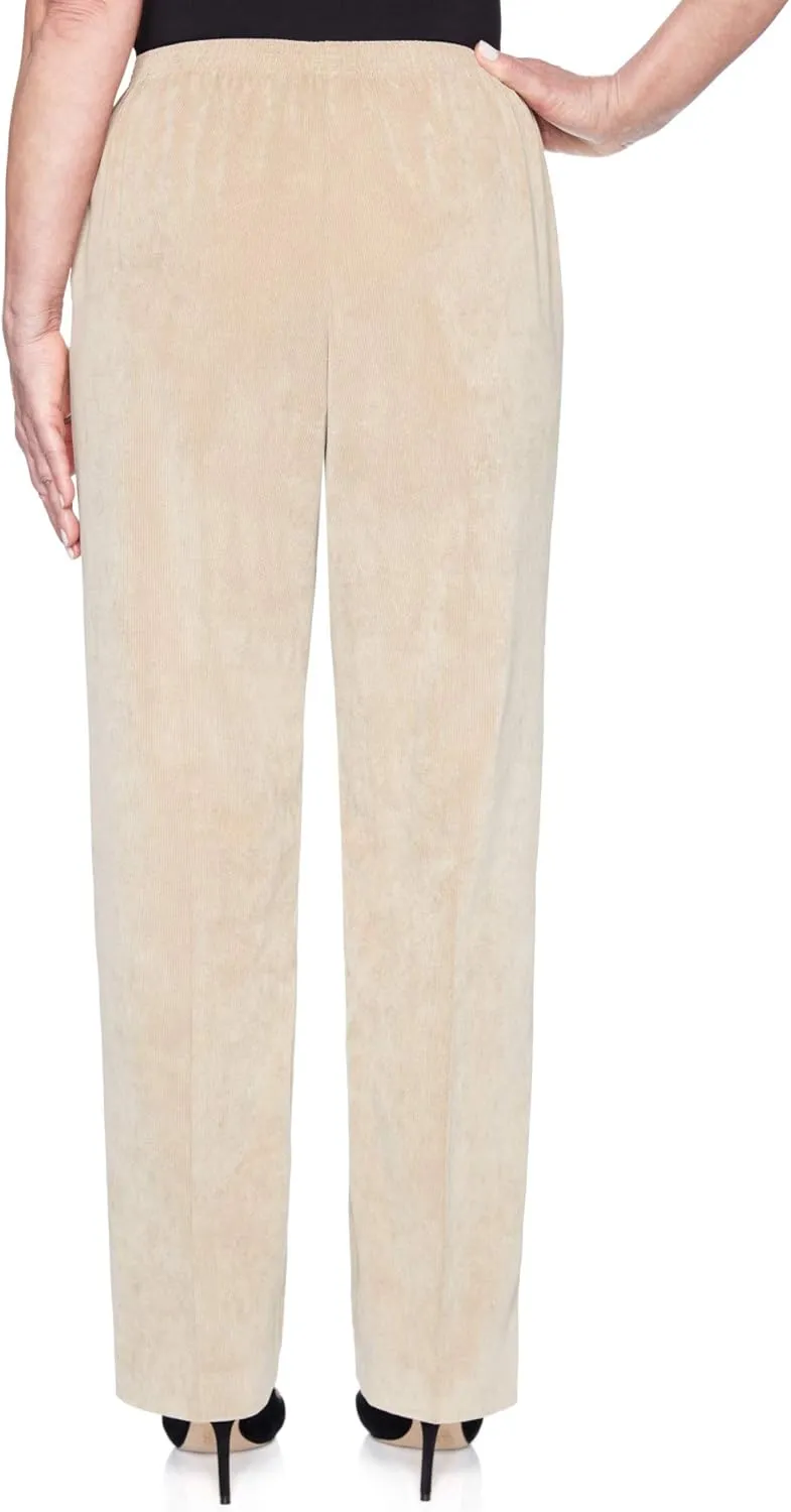Alfred Dunner Petite Women's Classic Corduroy Pull-on Short Length Pant