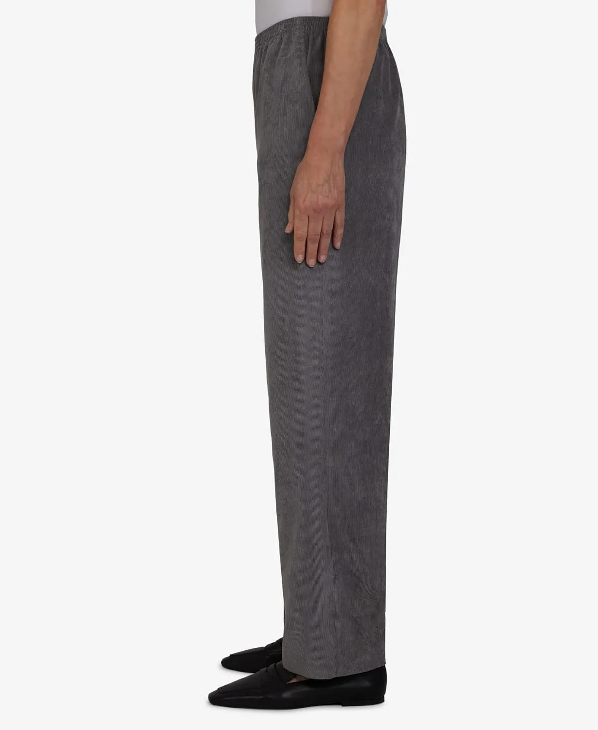 Alfred Dunner Petite Women's Classic Corduroy Pull-on Short Length Pant