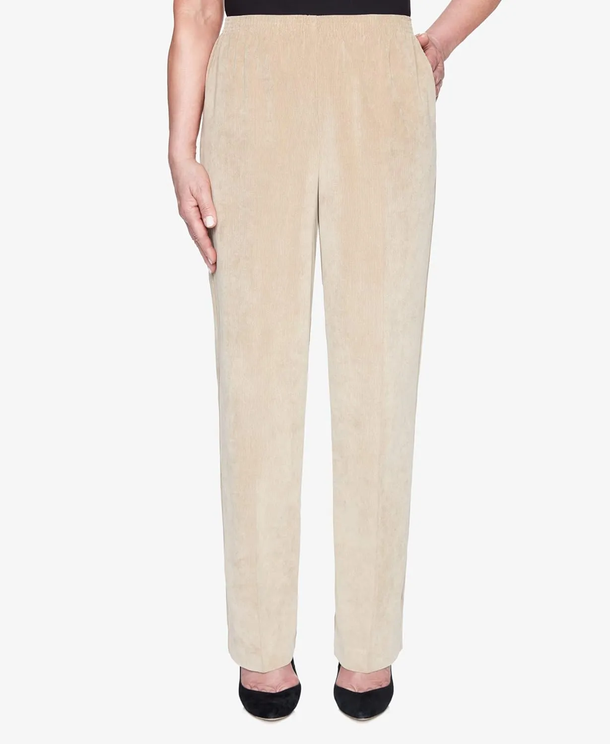 Alfred Dunner Petite Women's Classic Corduroy Pull-on Short Length Pant