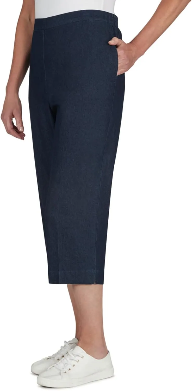 Alfred Dunner Women's Relaxed Denim Capri