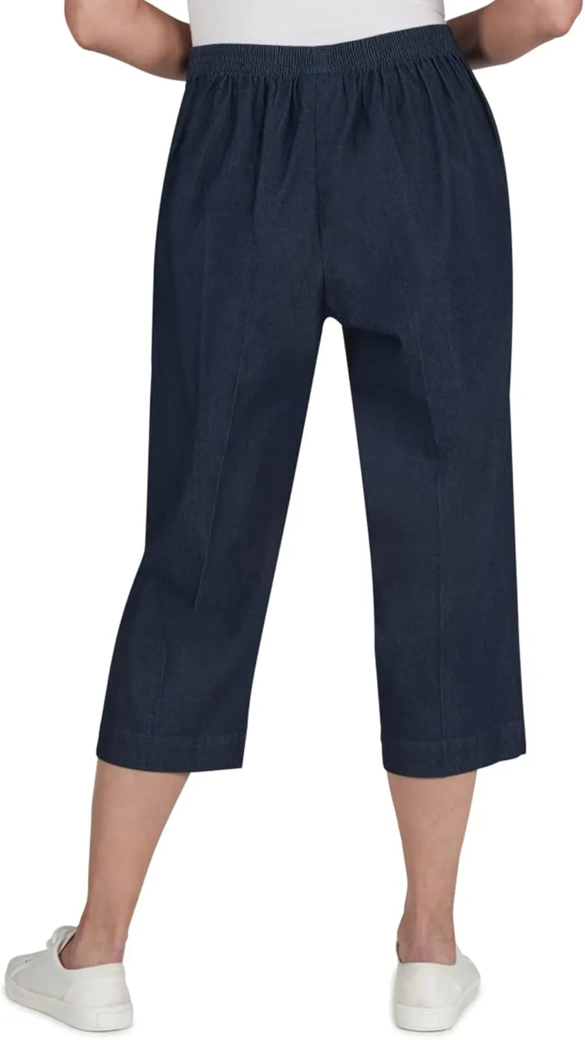 Alfred Dunner Women's Relaxed Denim Capri