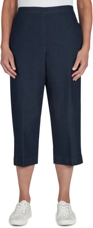 Alfred Dunner Women's Relaxed Denim Capri