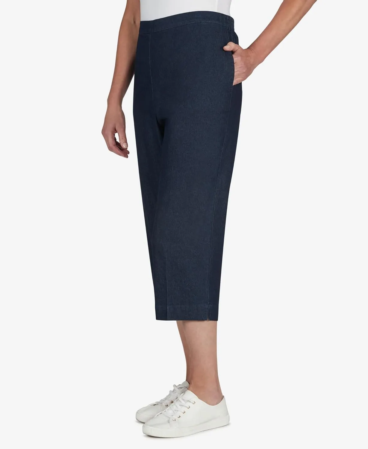Alfred Dunner Women's Relaxed Denim Capri
