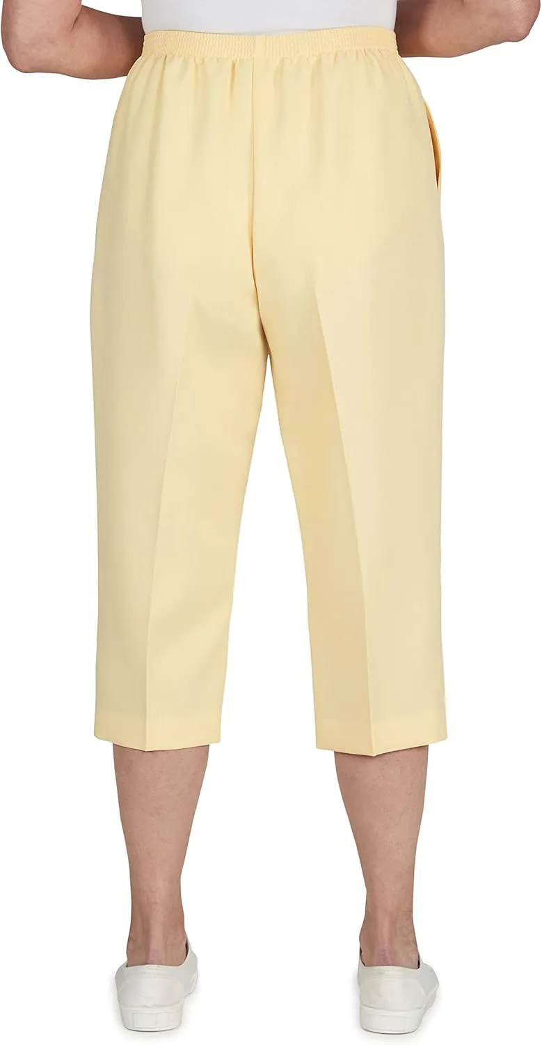 Alfred Dunner Womens Textured Capri