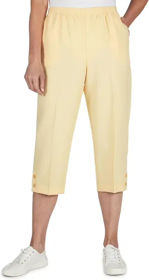 Alfred Dunner Womens Textured Capri