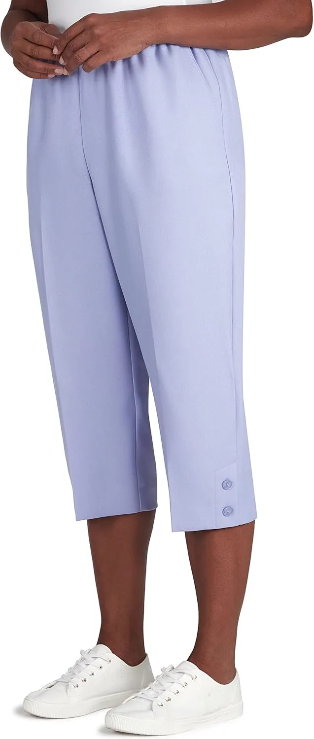 Alfred Dunner Womens Textured Capri