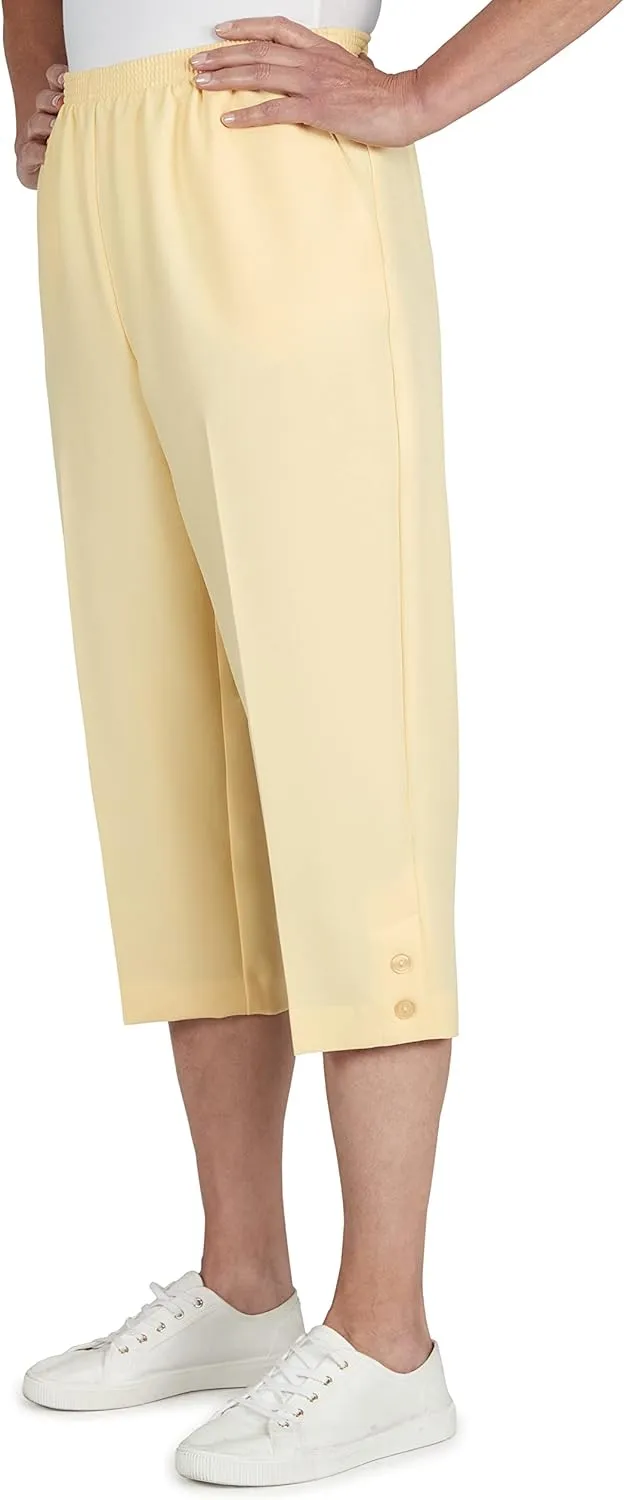 Alfred Dunner Womens Textured Capri