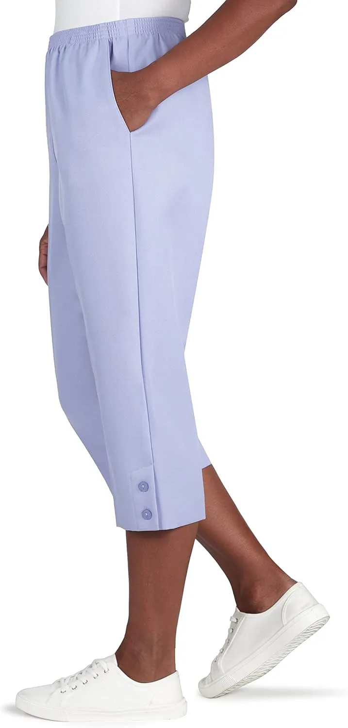 Alfred Dunner Womens Textured Capri