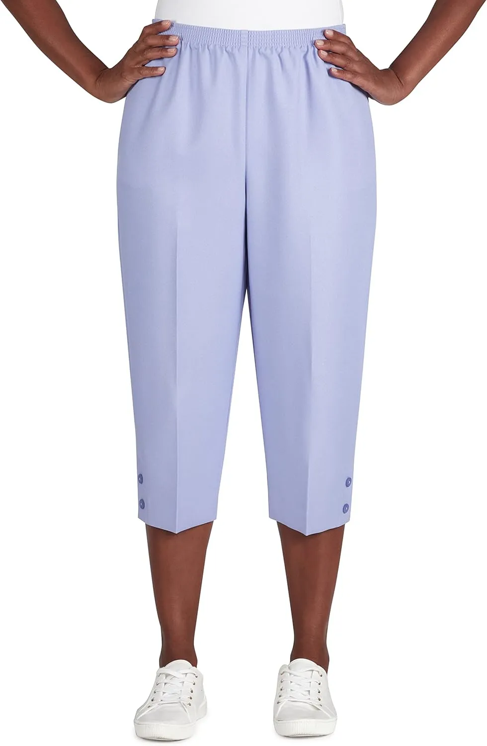 Alfred Dunner Womens Textured Capri