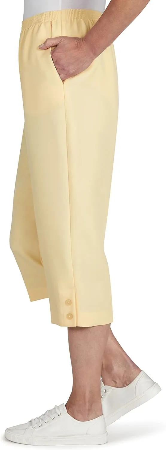 Alfred Dunner Womens Textured Capri