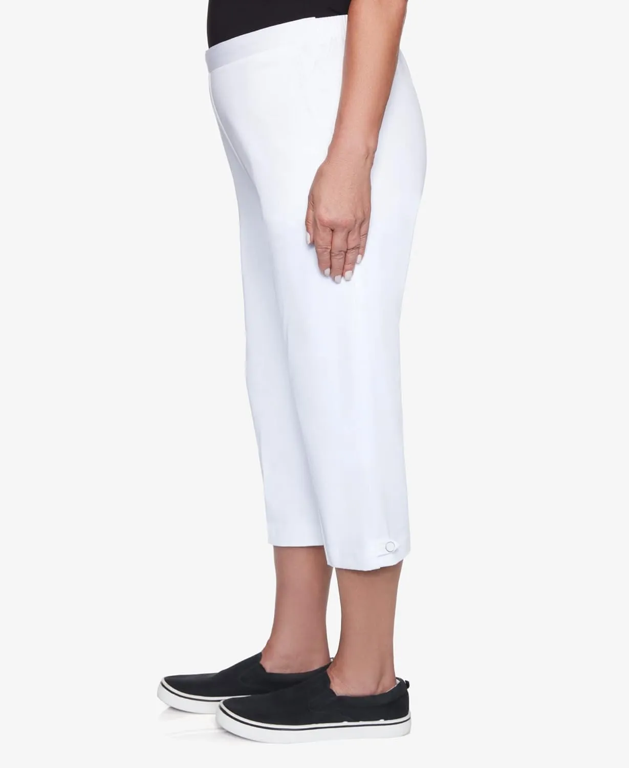 Alfred Dunner Women's Twill Classic Fit Capri Pant