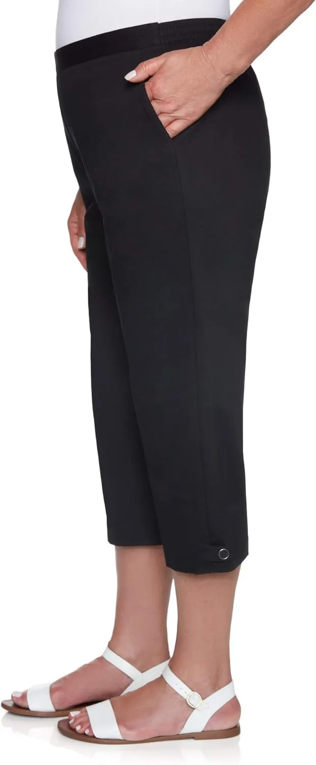 Alfred Dunner Women's Twill Classic Fit Capri Pant
