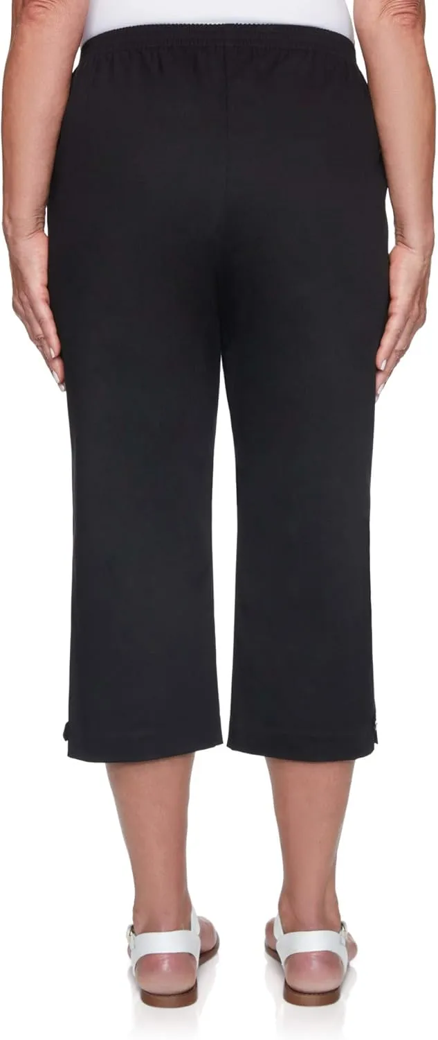 Alfred Dunner Women's Twill Classic Fit Capri Pant