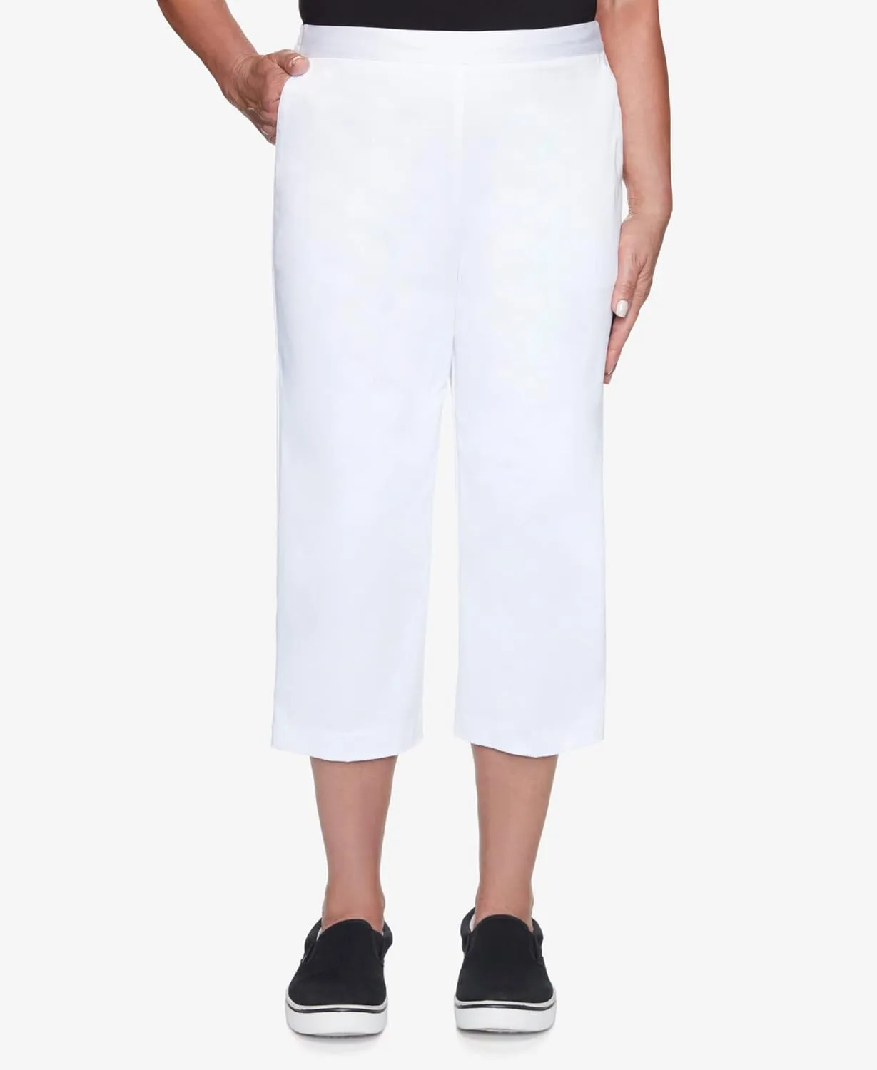 Alfred Dunner Women's Twill Classic Fit Capri Pant