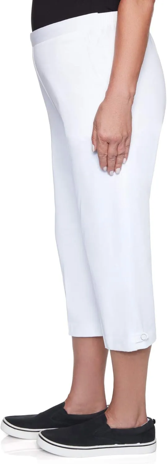 Alfred Dunner Women's Twill Classic Fit Capri Pant