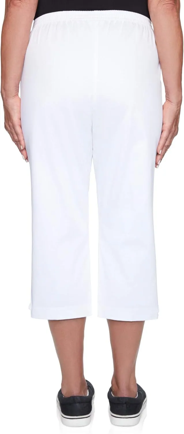 Alfred Dunner Women's Twill Classic Fit Capri Pant