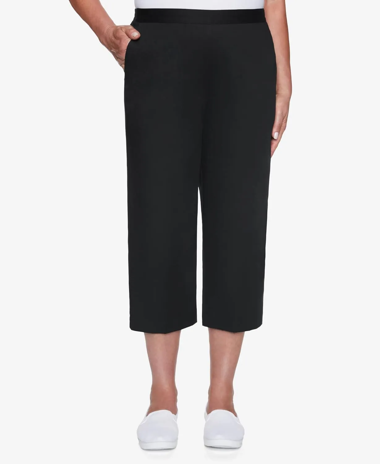 Alfred Dunner Women's Twill Classic Fit Capri Pant