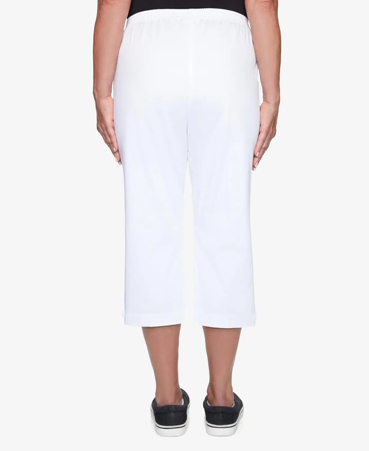 Alfred Dunner Women's Twill Classic Fit Capri Pant